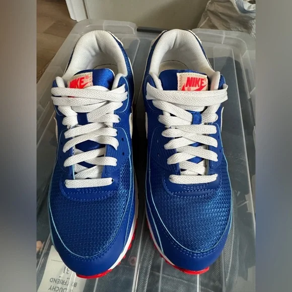 Nike Air Max 90 USA 2021 Sneakers Hyper Royal Blue Men's US 7 Women's 8.5 - Picture 2 of 5